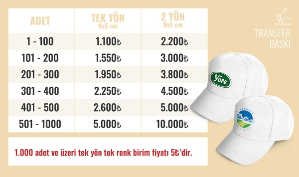 Şapka Baskı