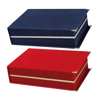 LACİVERT KADİFE PLAKET KUTUSU (14X24 CM)