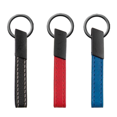 LACİVERT METAL-DERİ ANAHTARLIK