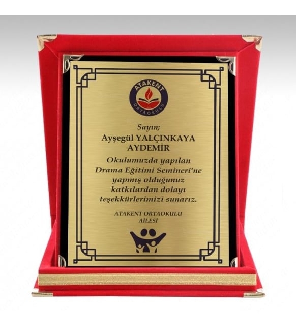 BÜYÜK KIRMIZI ALBÜM PLAKET 15X21 CM