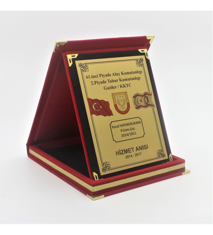 BÜYÜK KIRMIZI ALBÜM PLAKET 15X21 CM