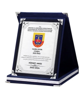 ORTA LACİVERT ALBÜM PLAKET 12X16 CM