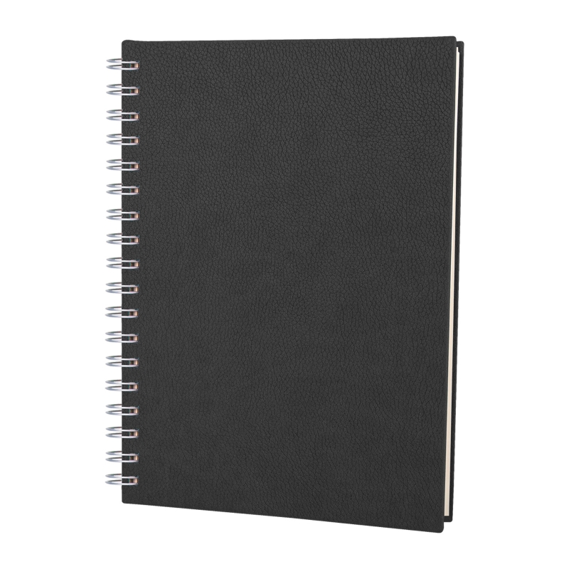 SİYAH KARELİ SPİRALLİ TARİHSİZ DEFTER (17X24 CM)