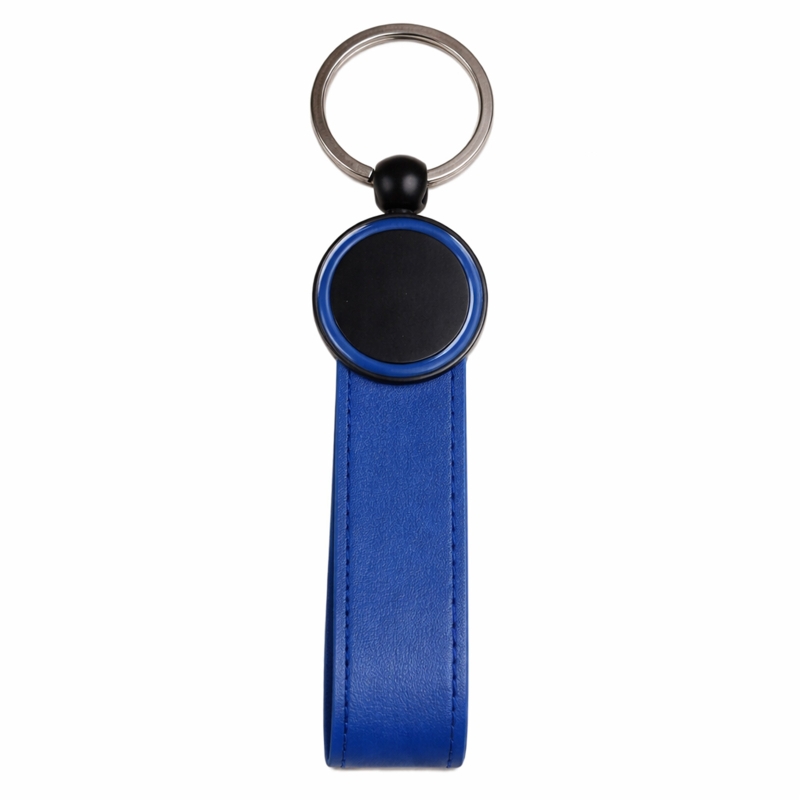 LACİVERT METAL-DERİ ANAHTARLIK