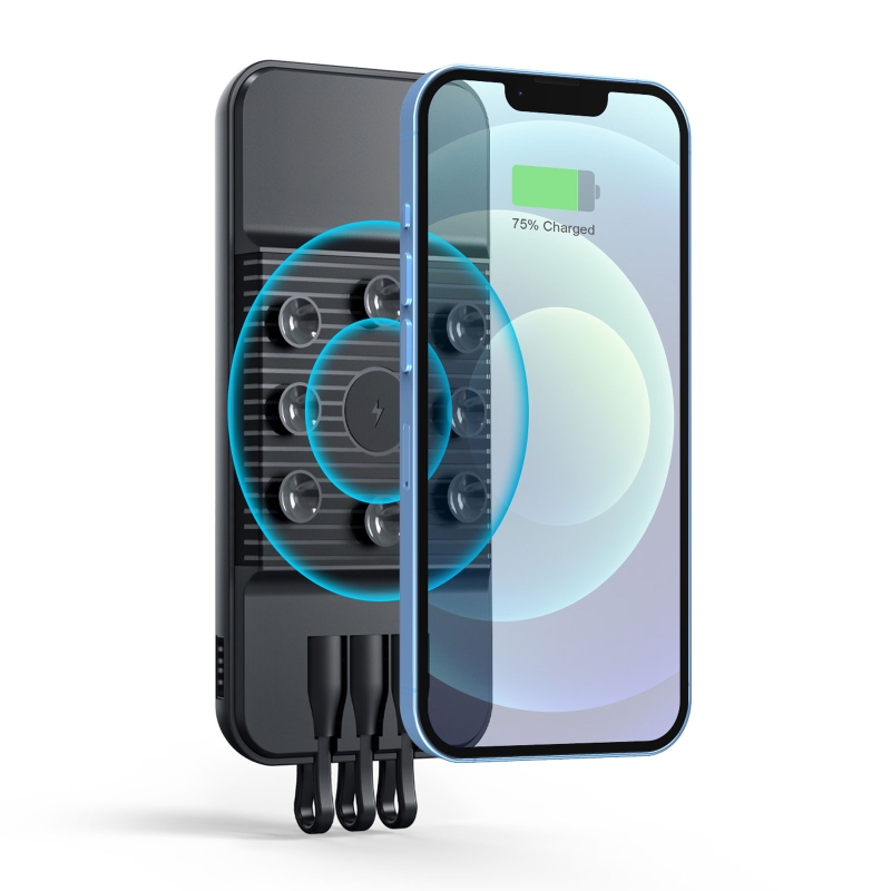 GÜZELYALI 10.000 MAH SİYAH WIRELESS STANDLI POWERBANK