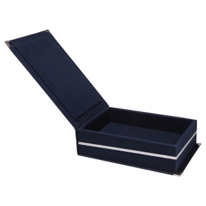 LACİVERT KADİFE PLAKET KUTUSU (14X24 CM)