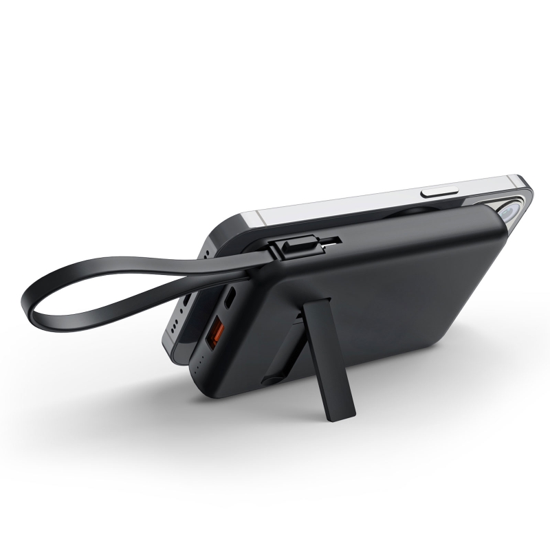 KAVACIK 10.000 MAH SİYAH MAGSAFE  ve  WIRELESS POWERBANK