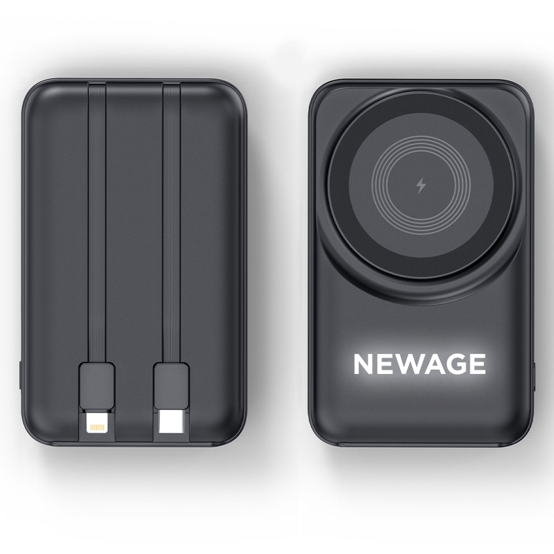AĞVA 10.000 MAH SİYAH MAGSAFE  ve  WIRELESS POWERBANK