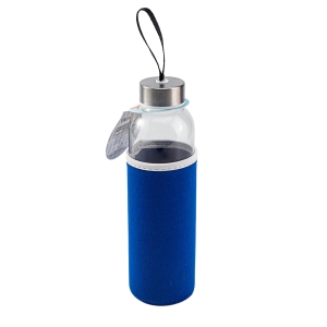LACİVERT 550 ML CAM MATARA