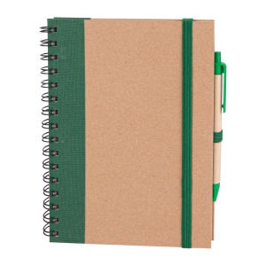 YEŞİL SPİRALLİ TARİHSİZ DEFTER (15X21 CM)